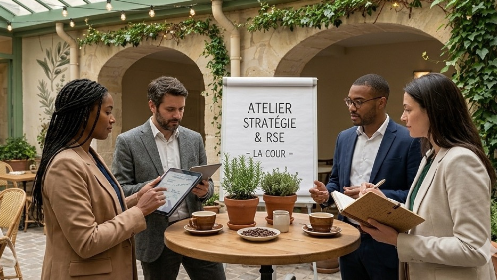 Repas d'affaires, afterwork et Team building au restaurant La Cour, Paris 11 ème