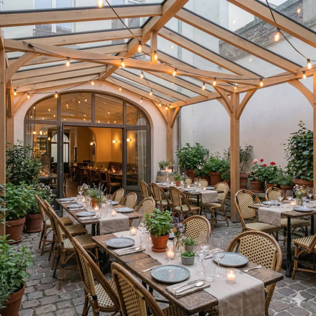 cour privative restaurant La Cour, Paris 11e