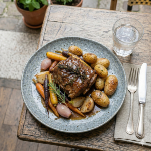 Épaule d’agneau confite 7h au romarin