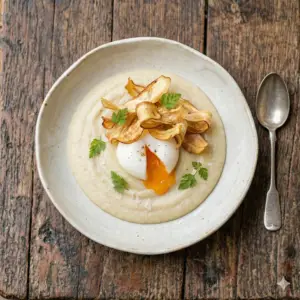 oeuf parfait bio (64 °c) du restaurant La Cour, Paris 11 ème