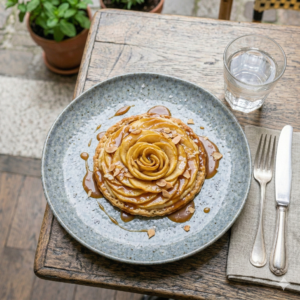 tarte fine aux pommes et caramel au beurre salé