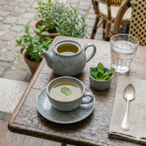 thé vert à la menthe
